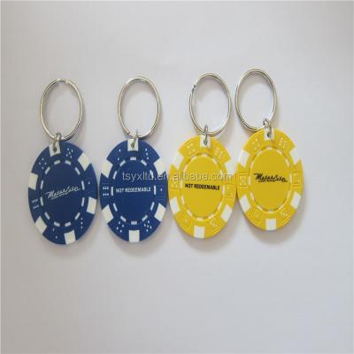 China Custom Made High Quality ABS Clay Pocker Chip Key Chain Poker Chipset for sale