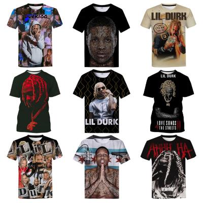 China Lil Durk's QUICK DRY 3d Printed Shirt For Mens American Hitter 2022 Hot Plus O-Neck Over Print Mens Tee Hip Hop Fashion Cool Tees for sale