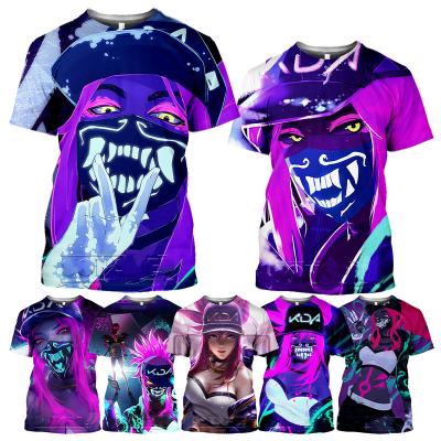 China QUICK DRY Akali 3D Printed Shirt For Mens 2022 Games League Of Legends 3D Digital Printing Shirt Men All Over Print OEM ODM Plus Size Tops for sale