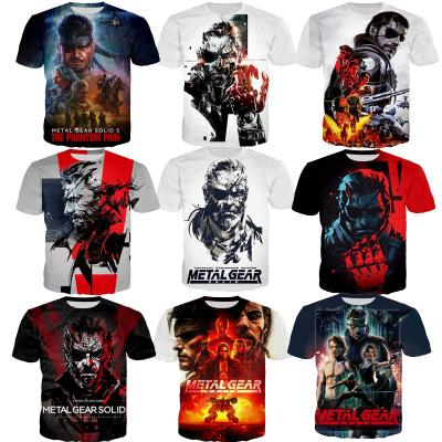 China Metal Gear QUICK DRY 3D Print T Shirts Men Summer Short Sleeve Digital Printing Mens Tops OEM ODM Tops Shirt 3D Tees for sale