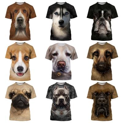 China 2022 QUICK DRY Cute Dogs 3d Printed Shirt For Men's Run-Neck Animas Over Print Custom ODM Design Kids 3D Shirts OEM New Plus Size Shirt for sale