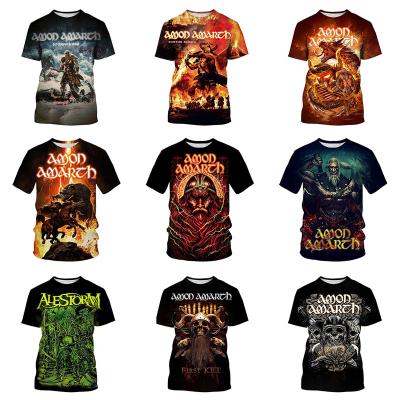 China Amon Amarth 3d QUICK DRY Shirt For Men Music Plus O-Neck Over Print T 2022 Newest Custom Made Shirts Men'S 3D Band OEM Design ODM clothe for sale