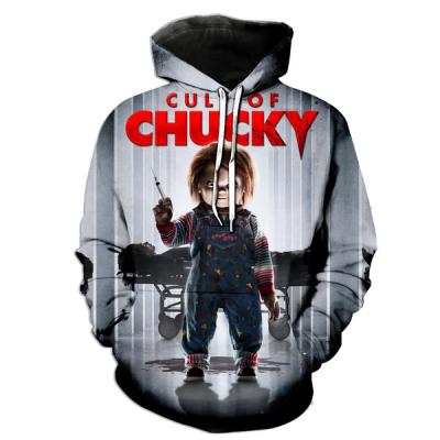 China 2021 Windproof High Quality Oversized Pullover 3D Printed Hoodies For Men New Fashion Casual Horror Movies Cool 3D Printed Mens Hoodies for sale