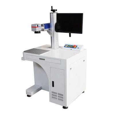 China Air Cooled 50W Raycus MAX Cabinet Integrated Fiber Laser Marking Machine For Metal Crafts for sale