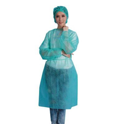 China Professional Customized Antistatic PP Blue Color Disposable Isolation Gown for sale