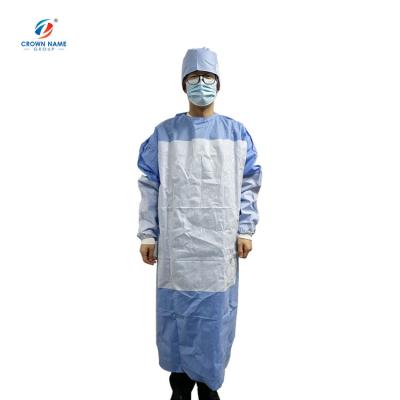 China China Disposable Sterile Reinforced Waterproof Protective Clothing Manufacturers Surgical Gown for sale