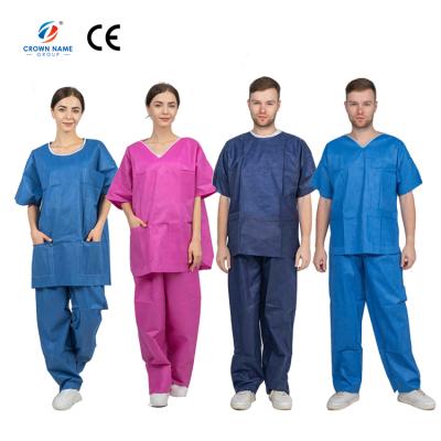 China Name Waterproof Women Crown Medical Disposable Scrub Suit Uniform for sale