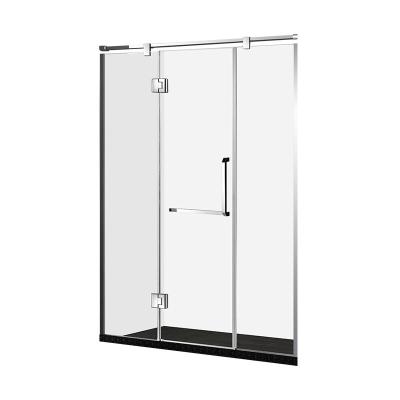 China Modern High Quality Tempered Glass Single Folding Tub Shower Door Screen for sale