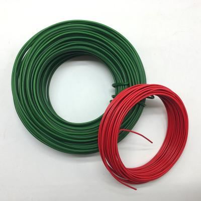 China Plastic Binding Wire Factory Price PVC Coated Iron Wire Green 4.0mm Garden Wire for sale