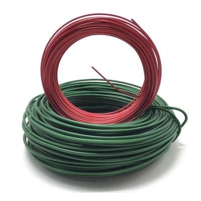 China Green Plastic Coated Wire Factory Attendants PVC 100 Iron Garden Wire Binding PVC Coated Iron Wire for sale