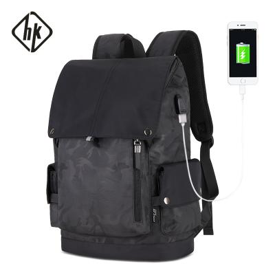 China With USB HK New Men's Oxford School Backpack Satchel Laptop Notebook Zipper Backpack Casual Travel Bag for sale