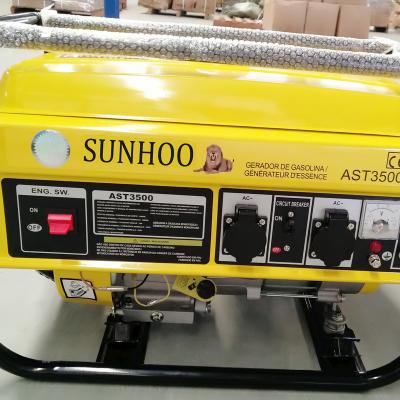 China SUNHOO TIGER PETROL GENERATOR 2KW 22OV 50HZ 25L for sale