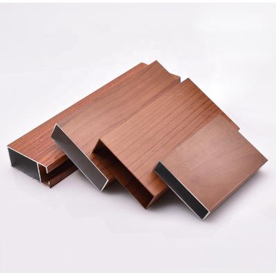 China Decorations Wood Grain Aluminum Profile Customize Wood Grain /3D Wood Grain / Fluorocarbon Coating for sale