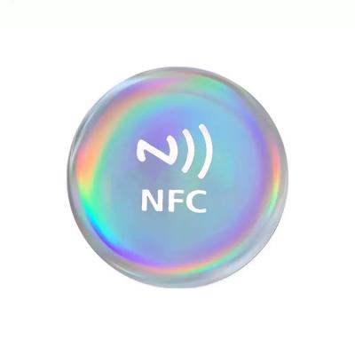 China Waterproof / Custom NFC Programmable Epoxy Waterproof Soft Phone ISO Micro Chip Sticker Tag Social Media Anti Waterproof Metal Hologram 13.56 for sale