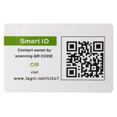 China Programmable Cashless E-payment 13.56 MHz RFID Card With QR Code CR80 for sale