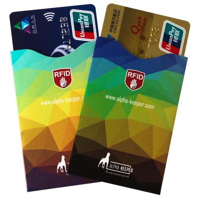 China Protect Wholesale Custom Aluminum ID Card Credit Card Holder RFID Blocking Sleeve for sale