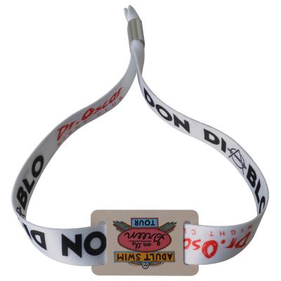 China Cheap Disposable Access Control 13.56mhz F08 1K RFID E-Tagging Woven Wristband for sale