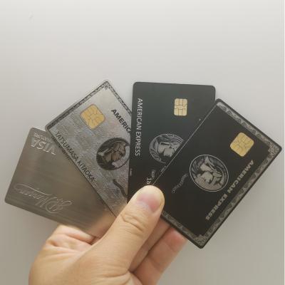 China High Quality Personalized Black Stainless Steel Metal Card Amex for sale