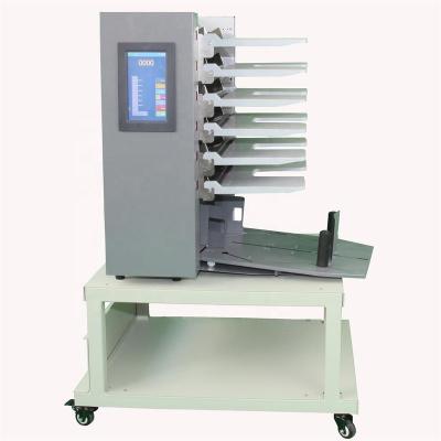 China Hotels Fully Automatic 6 Bin Collator Paper Collating Collating Machine for sale