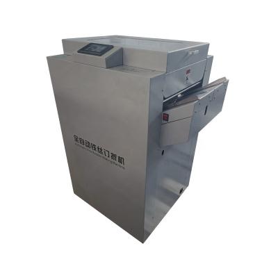 China Q91 Automatic Wire Booklet Maker Books Binding Folding Machine 330*480mm for sale