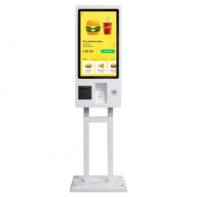 China 27 Inch Factory Indoor POS System Self Scanner Credit Card Payment Interactive Touch Self Service Ordering Kiosk for sale