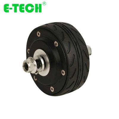 China Hot Sale 4 Inch 24V 36V 200W Hub Motor Gearless Electric Single Wheel for sale