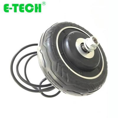 China 6.5 Inch Electric Dual Hub Motor Single Wheel Brushless Axle 24V 250W With Tire for sale