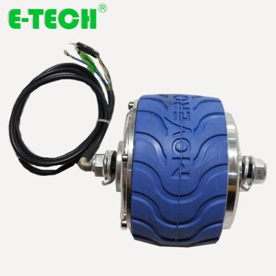 China Single Wheel CE Approved 4 Inch 36V Low Speed ​​Geared 24V Hub Electric Motor With Rubber Tire for sale