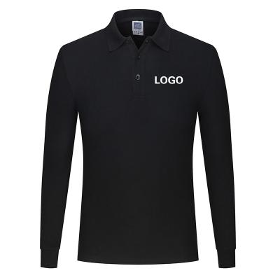 China Wholesale High Quality Anti-wrinkle Plain Men's Polo Shirt With Embroidery Custom Polo Shirt Long Sleeve for sale