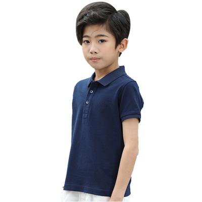 China Anti-wrinkle Kindergarten Kids Short Sleeve Lapel Shirt T-shirt Printing Children Polo Customization for sale