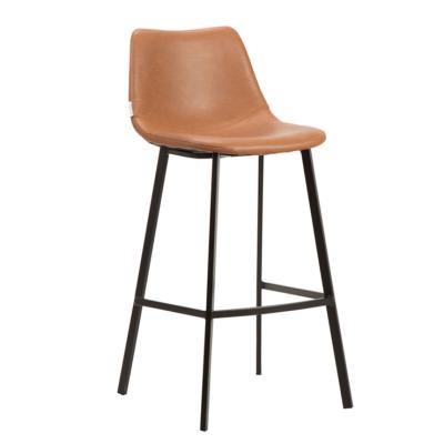 China Safeguard Place Upholstered Bar Stool With Low Back Leather Morden Kitchen Bar Stools Cheap Back Mid Century for sale