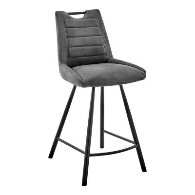 China Modern Upholstered Modern Height Saver Barstool Counter Place Fabric Bar Stool Kitchen Island Bar Chairs for sale