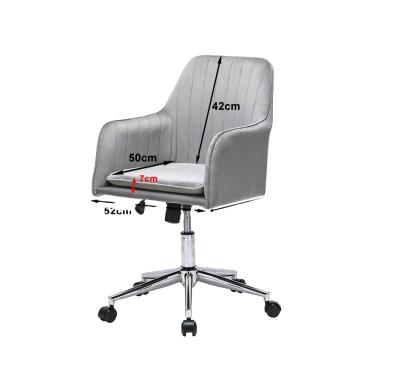 China Office Chair Adjustable Height (Height) Velvet Office Chair Swivel Adjustable Computer Office Chairs for sale