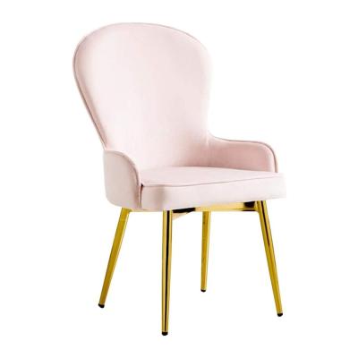 China Place Backup Dining Chairs Nordic Living Room Leisure Sofa Chair Upholstered Reception Backrest Metal Leg for sale