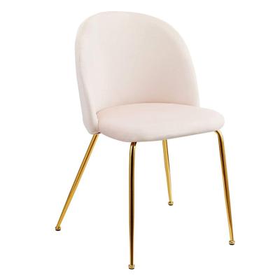 China Save Place Upholstered Oval Velvet Gold Stacking Century Dining Chair Luxury Europe for sale