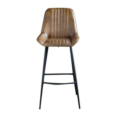 China Place Saver Leather Upholstered Bar Stool Bar Stool With Metal Leg Bar Chairs For Kitchen Living Room for sale