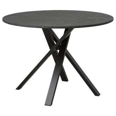 China Save Place Dining Table With Metal Legs Black Kitchen Table Coffee Table for sale