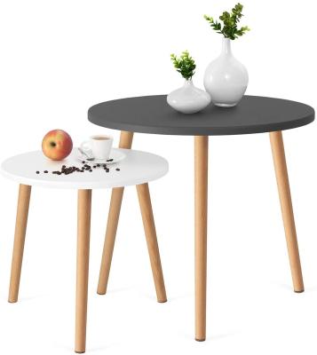 China Nordic Modern Save Place Style Nesting Coffee Tables And Round Tables Elegant Living Room Furniture Side Table for sale