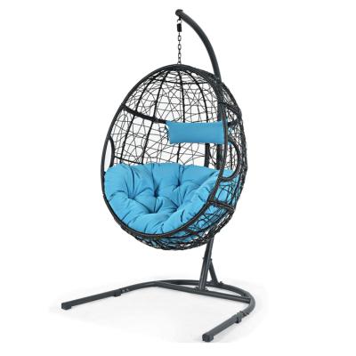 China Leisure Style Swing Rattan Egg Chair Baby Swing Chair Hanging Patio Chair Eggs for sale