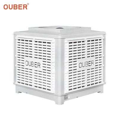 China Axial Air Cooler Large Evaporative Evaporative House Fiberglass Air Cooler Fan OUBER Top for sale