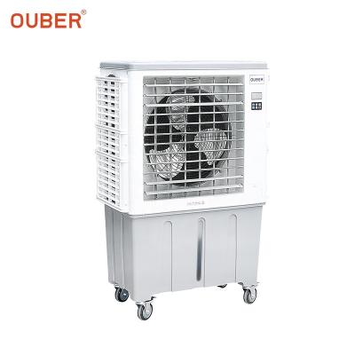 China OUBER Factory Use New Style Water-air Home Air Conditioning Appliances Cooler Floor Electric Plastic Air Cooling Fan for sale