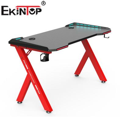 China Ekintop Adjustable Hot Selling (Height) Popular Table Gaming Computer Computer Gaming Table RGB for sale