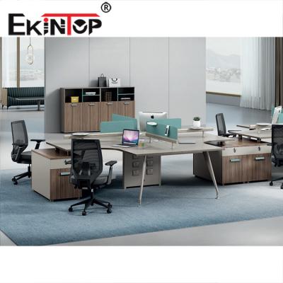 China Fine Workmanship Ekintop Workstation Metal Feet Frame Office Furniture Prices Design Modern Design Cubicle Office Workstation for sale