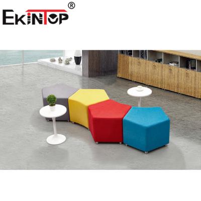 China Convertible modern Ekintop office sofa chair fabric office receptikn area sofa for sale