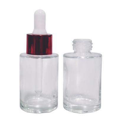 China Eco-friendly Recyclable Essential Liquid Personal Care Oil E Oil Serum Clear Frosted 15ml 30ml 50ml 1/2 1 oz Clear Frosted Glass Dropper Bottle for sale