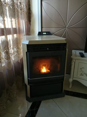 China Easy Operation Corner Pellet Stove / Wood Burning Pellet Stove Combined for sale