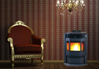 China High Heat Output Indoor Pellet Stove With Smart Control Steel Coating Material for sale