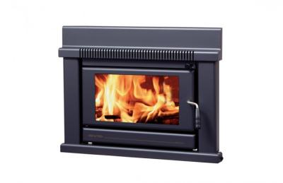 China Indoor Wood Burning Fireplace , Insert Wood Burning Stove Chrome Handle Bar for sale