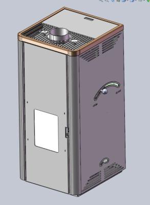 中国 7KW赤く/黒/ベージュ色マニュアルの点火非電気木製の餌のストーブ 販売のため