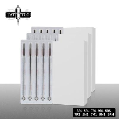 China 50pcs Permanent Sterilize Tattoo Needles 3RL 5RL 7RL 9RL 5RS 7RS 5M1 7M1 9M1 9RM 0.35MM Disposable Mixed Assorted Tattoo Needle for sale